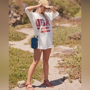 NWT Original Retro Brand from Free People USA Boyfriend Tee Shirt